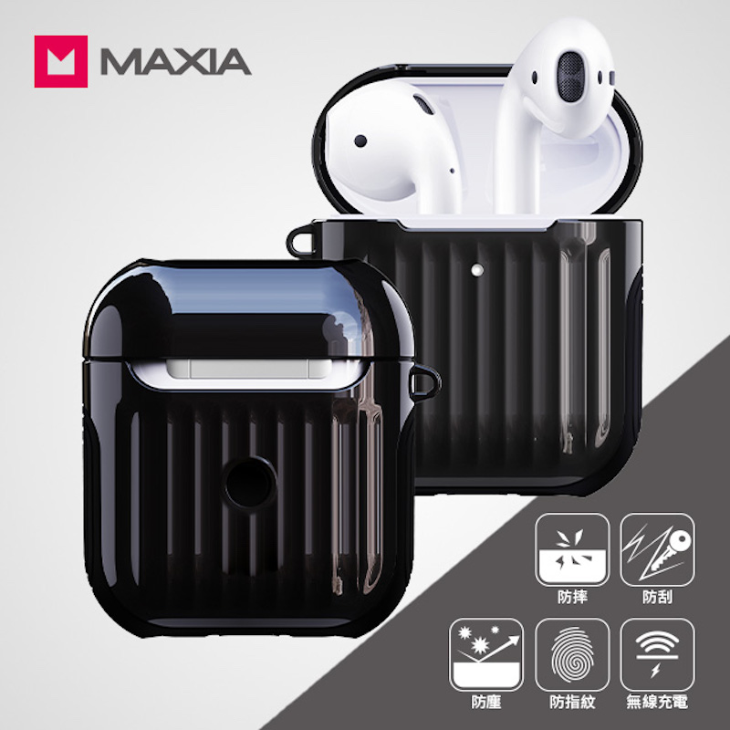 【MAXIA】AirPods 2 迷你行李箱保護殼-曜石黑(MA-02)