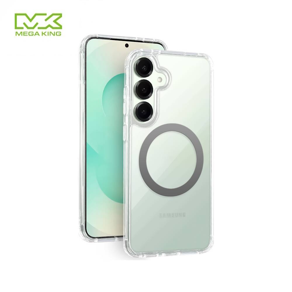 MEGA KING 三星 Galaxy S25+ 灰色磁圈保護殼