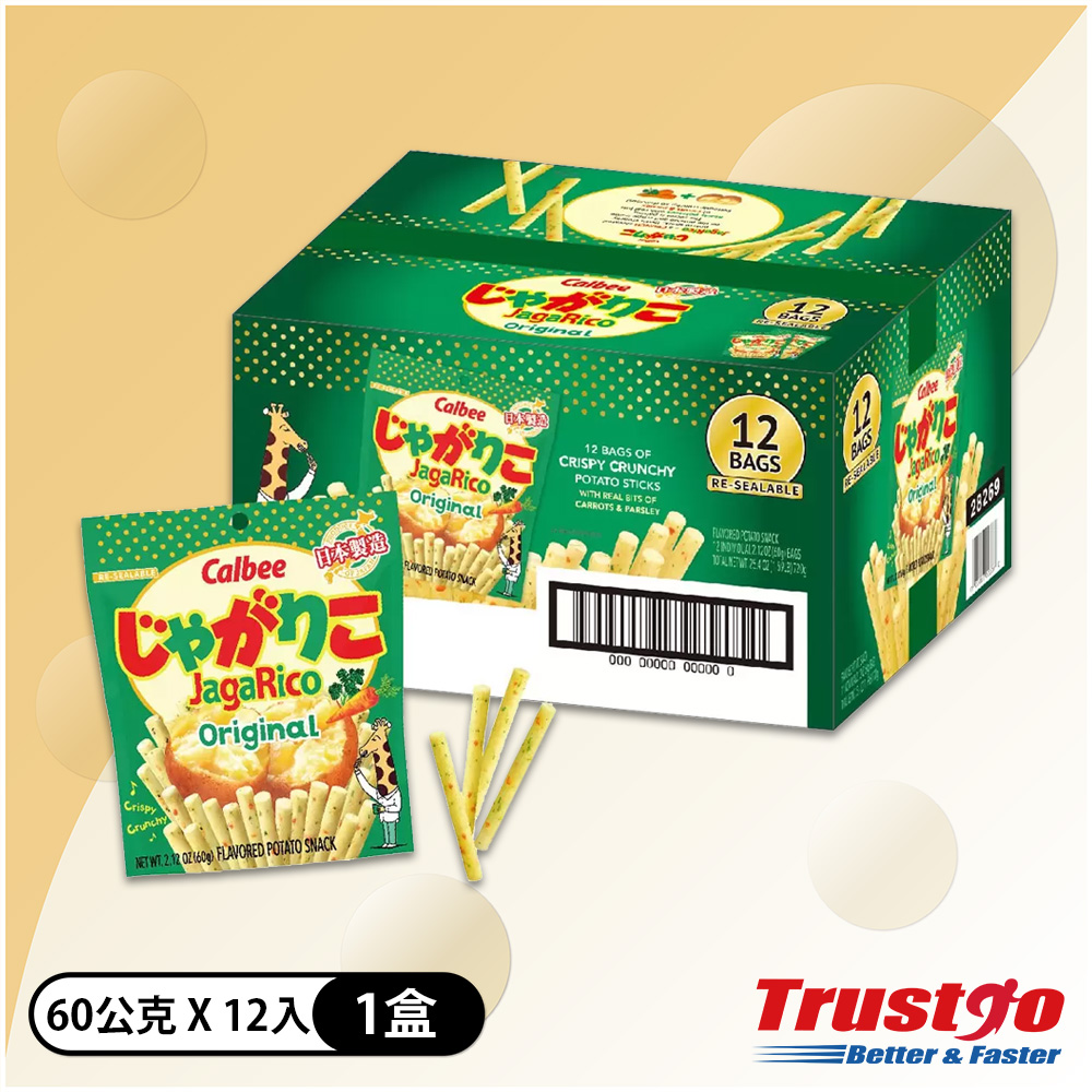 【美式賣場】Calbee卡樂比Jagarico Original原味薯條(60g*12包/盒)