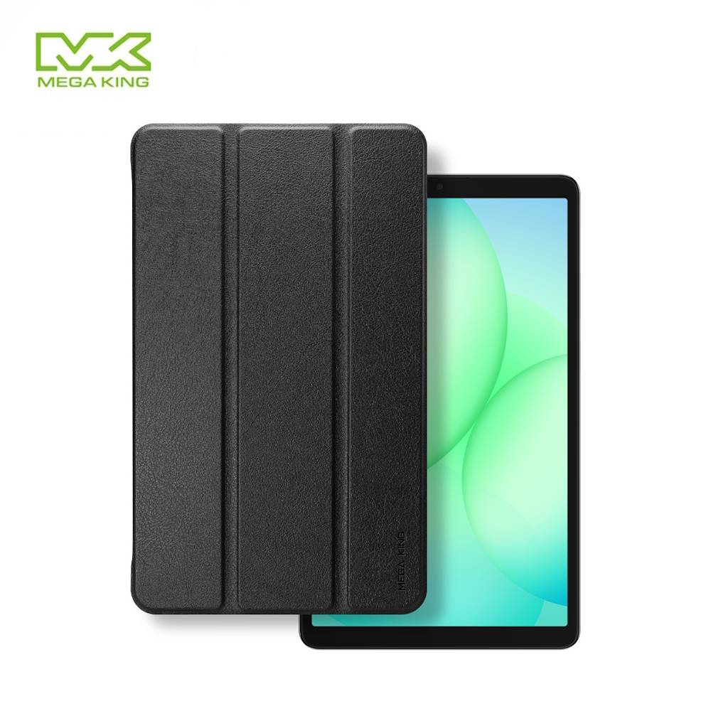 MEGA KING 三星 Galaxy Tab A11+ 三折側掀皮套 黑
