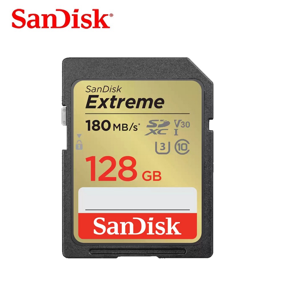 【SanDisk】Extreme 128GB SDXC UHS-I U3 V30 記憶卡(讀取達180MB)