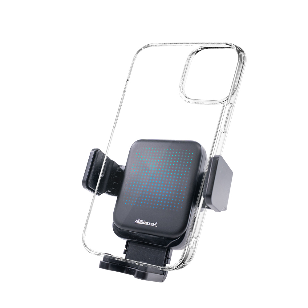 【安伯特】MINI無線充電手機架-上座(國家認證 一年保固) 電動夾緊 車用手機架 汽車手機架 車載支架