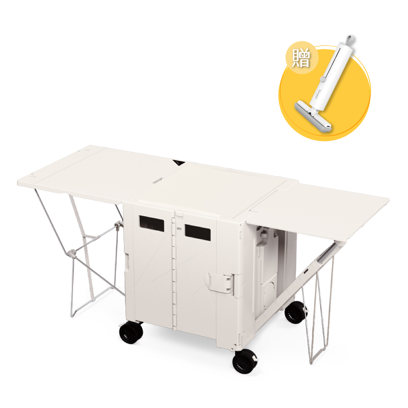 【會員限定】bonson | 金好箱 折疊收納推車 (露營款) 贈桌面迷你拖把