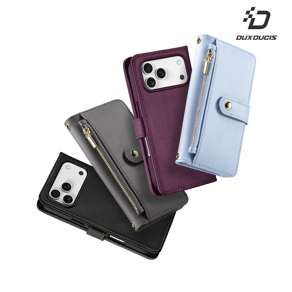 DUX DUCIS Apple 蘋果 iPhone 18 Pro / iPhone 17 Pro LAWA 二合一錢包保護套(灰色)