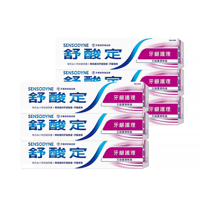 【SENSODYNE 舒酸定】長效抗敏牙膏-牙齦護理160g*6入