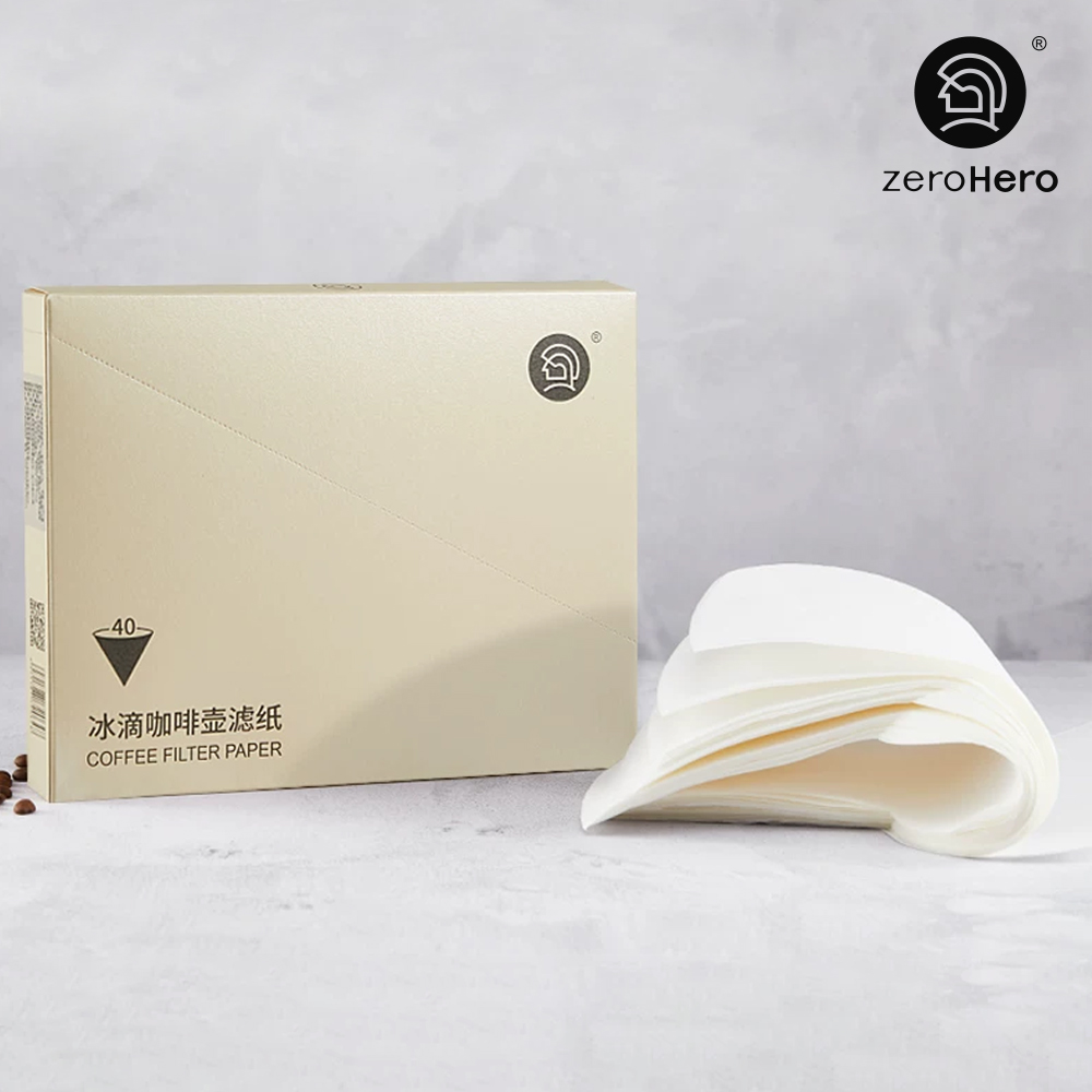 【zeroHero】鼎元MAX冰滴咖啡壺專用濾紙 (40張/袋) /冰滴咖啡/03濾紙/加大濾紙/冰滴V型濾紙/摺疊濾紙
