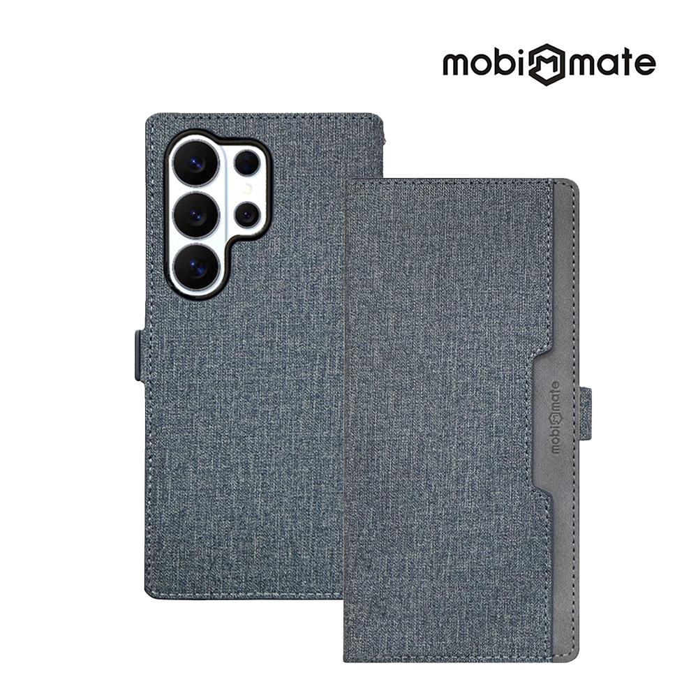 Mobi Mate 三星S26 Ultra 側掀站立式磁吸皮套 藍