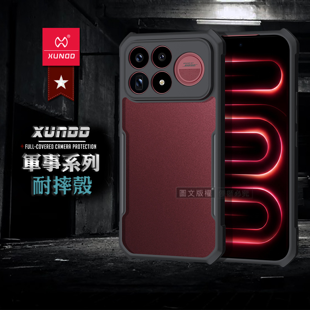 XUNDD訊迪 軍事防摔 POCO F9 Ultra 鏡頭全包覆 清透保護殼 手機殼(夜幕黑)