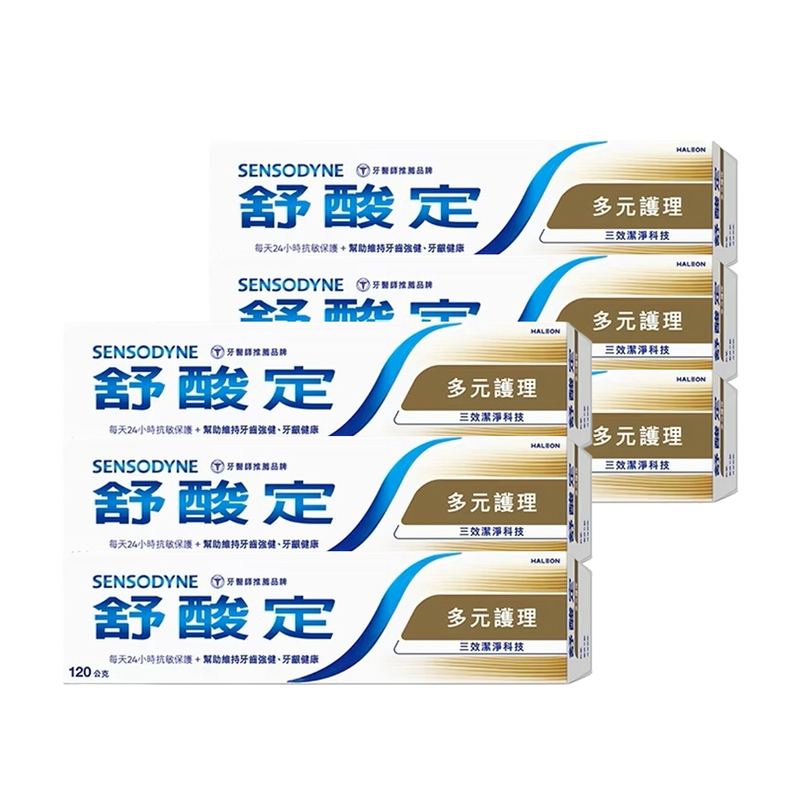 【SENSODYNE 舒酸定】長效抗敏牙膏-多元護理120g*6入