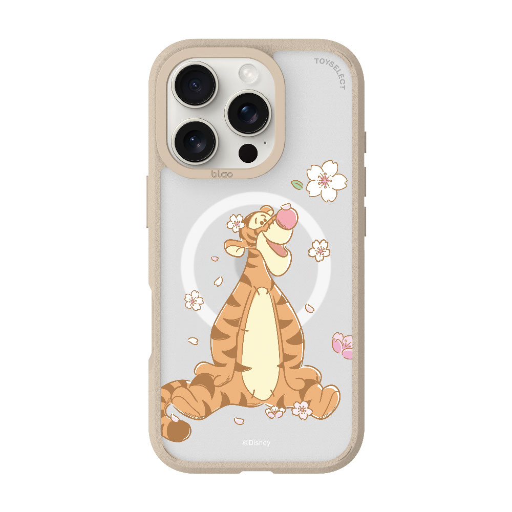 iPhone 15 Pro Disney經典-跳跳虎的心花開極光霧透MagSafe iPhone手機殼