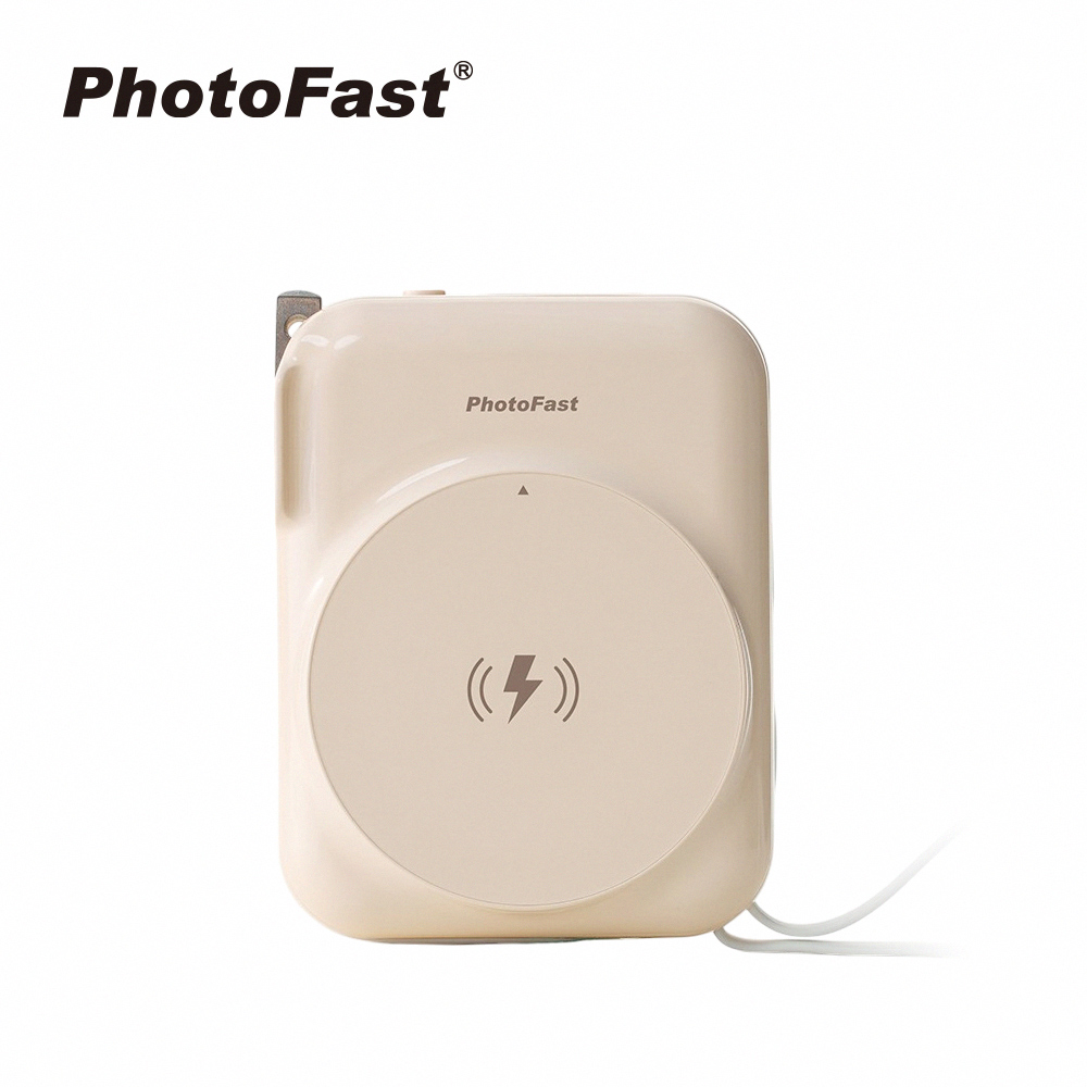 【PhotoFast】AllDay充 多功能行動電源 萬用充10000mAh(有標示Wh)-杏色(奶茶)