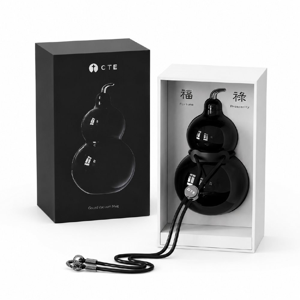 OTE歐堤 LQ Raincolor W4 316不銹鋼七彩葫蘆保溫杯300ml-幻影黑