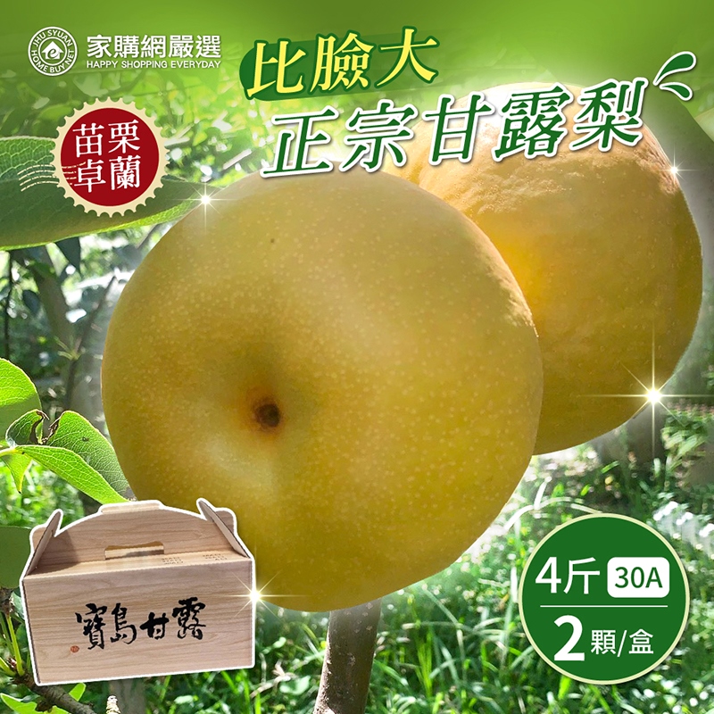 【家購網嚴選】比臉大 30A正宗甘露梨4斤(2顆/盒)