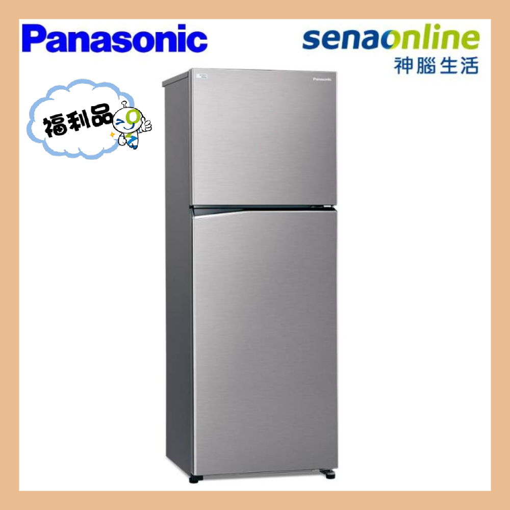 【福利品】 Panasonic NR-B371TV-S1 366L 雙門冰箱 晶鈦銀