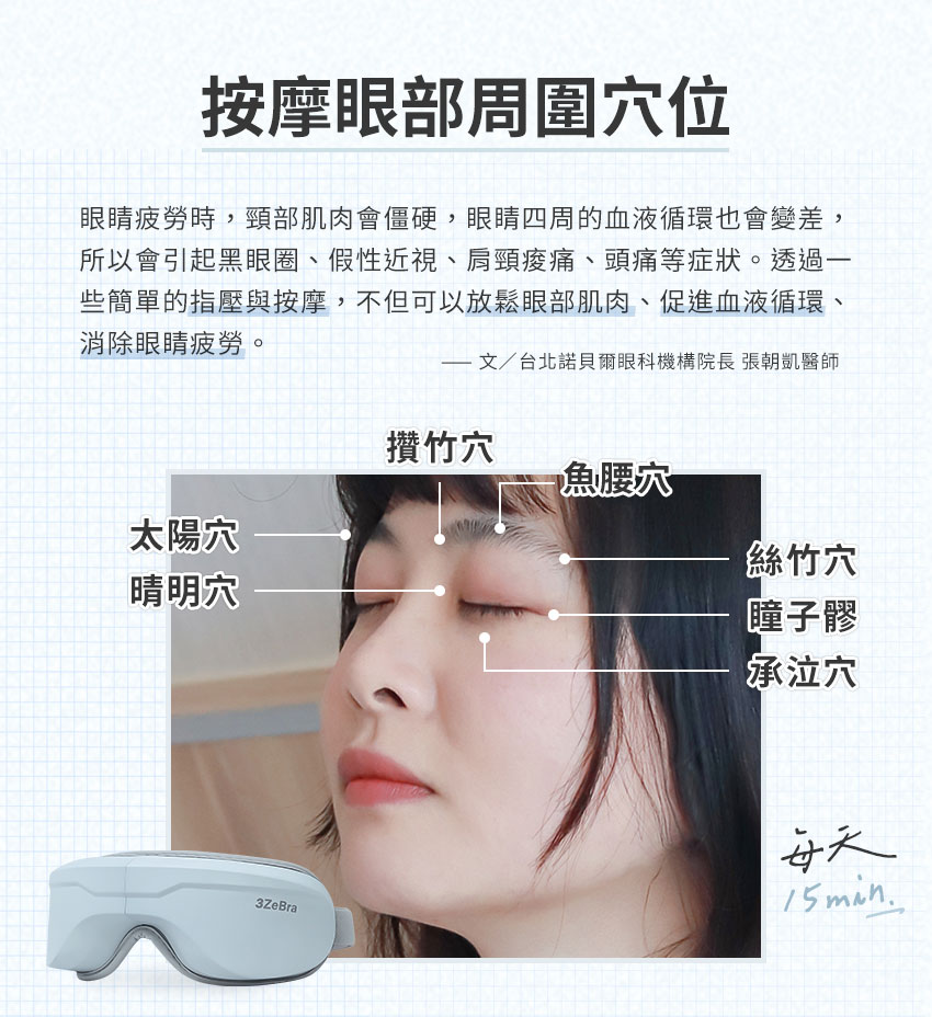 【3ZeBra】5C莫蘭迪音樂按摩眼罩_按摩眼睛周圍穴道
