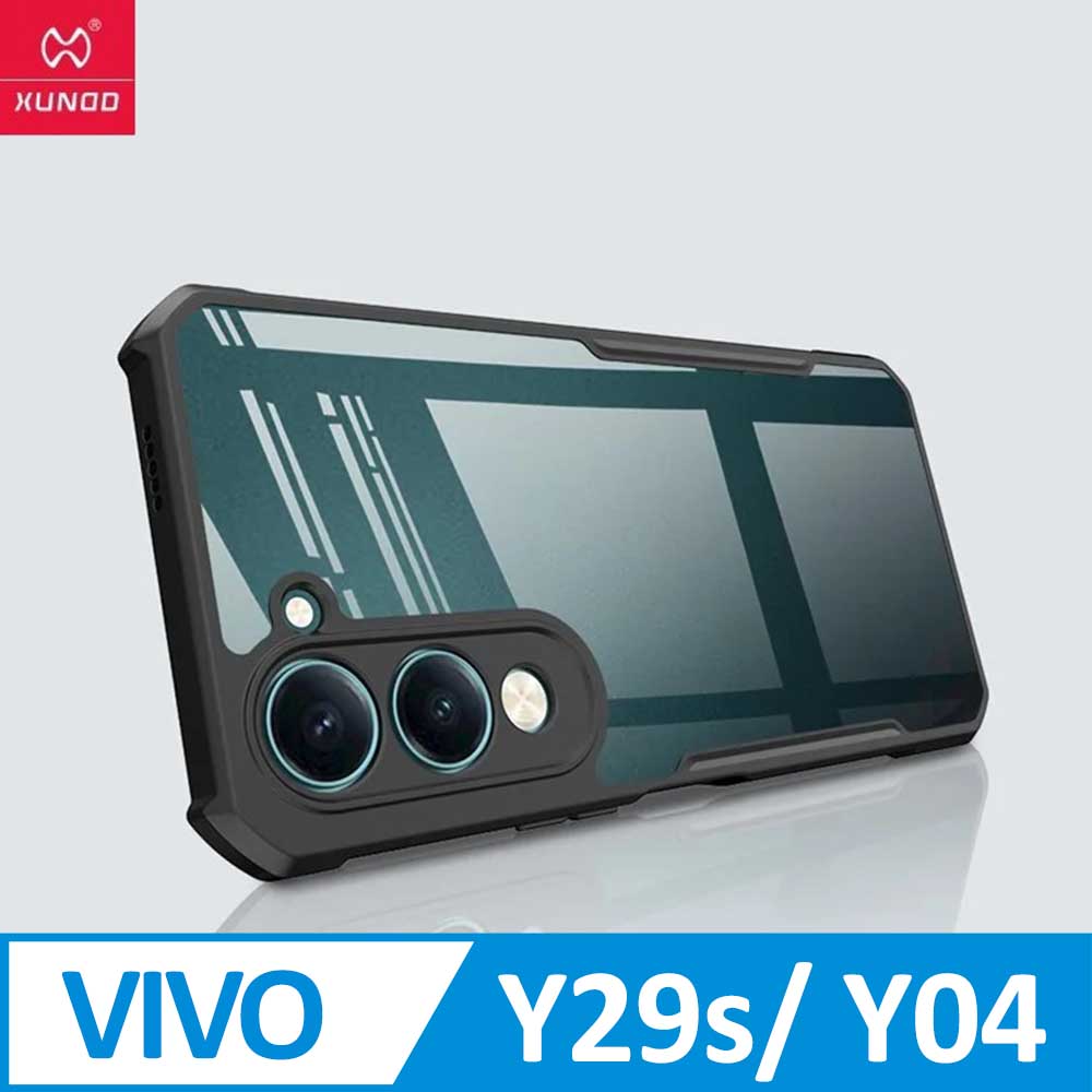 XUNDD 甲蟲系列 vivo Y29s 5G/ Y04 4G 防摔保護軟殼 炫酷黑