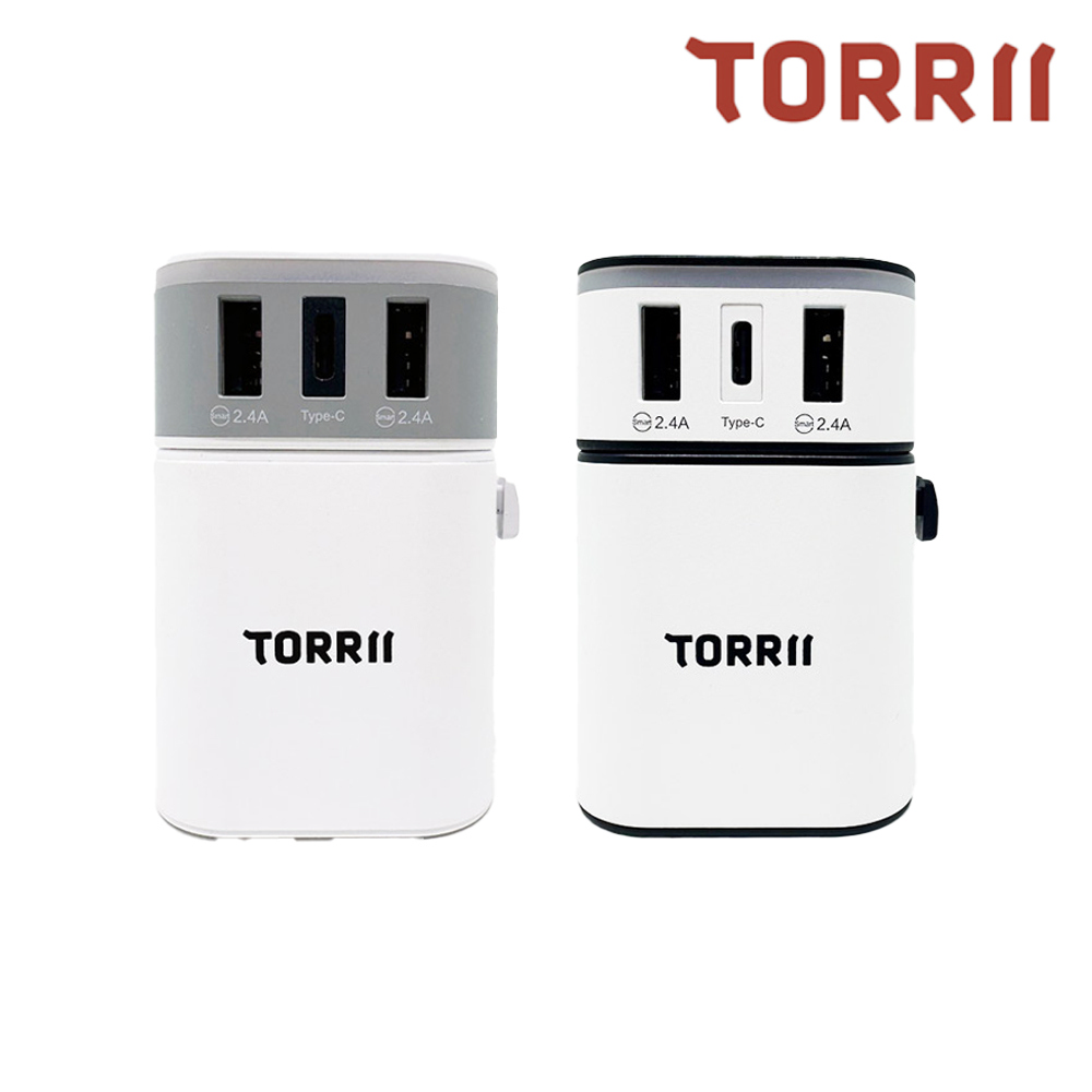 TORRII VOYA-45W多合一萬國轉接電源供應器 (快充版)(白色)