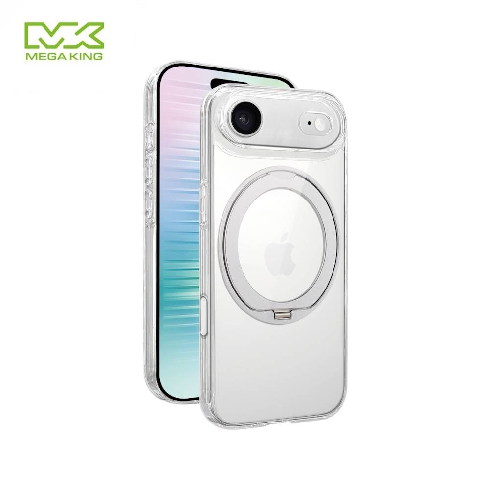 【中華員購】MEGA KING iPhone Air 多功能旋轉立架保護殼 曜月銀