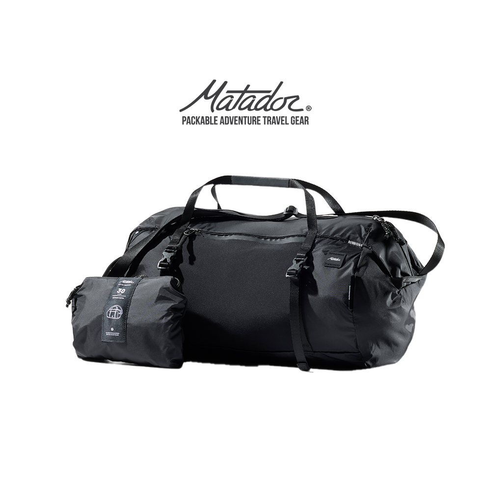 【Matador 鬥牛士】 Packable Duffel 30L 多用途摺疊旅行袋 - 黑色/可收納/輕量/備用袋/肩背/斜背/可後背/登機/機能包袋 /健身