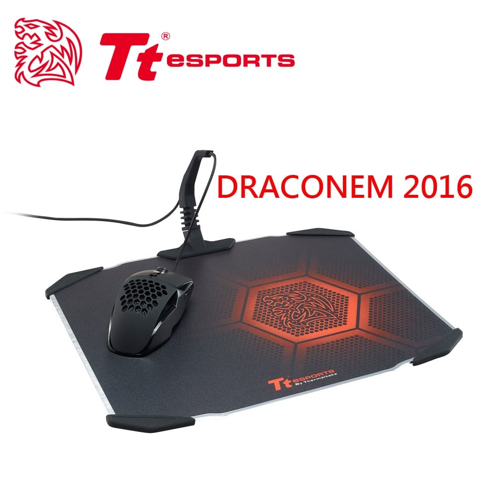 Tt eSPORTS【聖龍鱗DRACONEM2016雙面操控鋁板】電競滑鼠墊MP-DCM-BLKHMS-01
