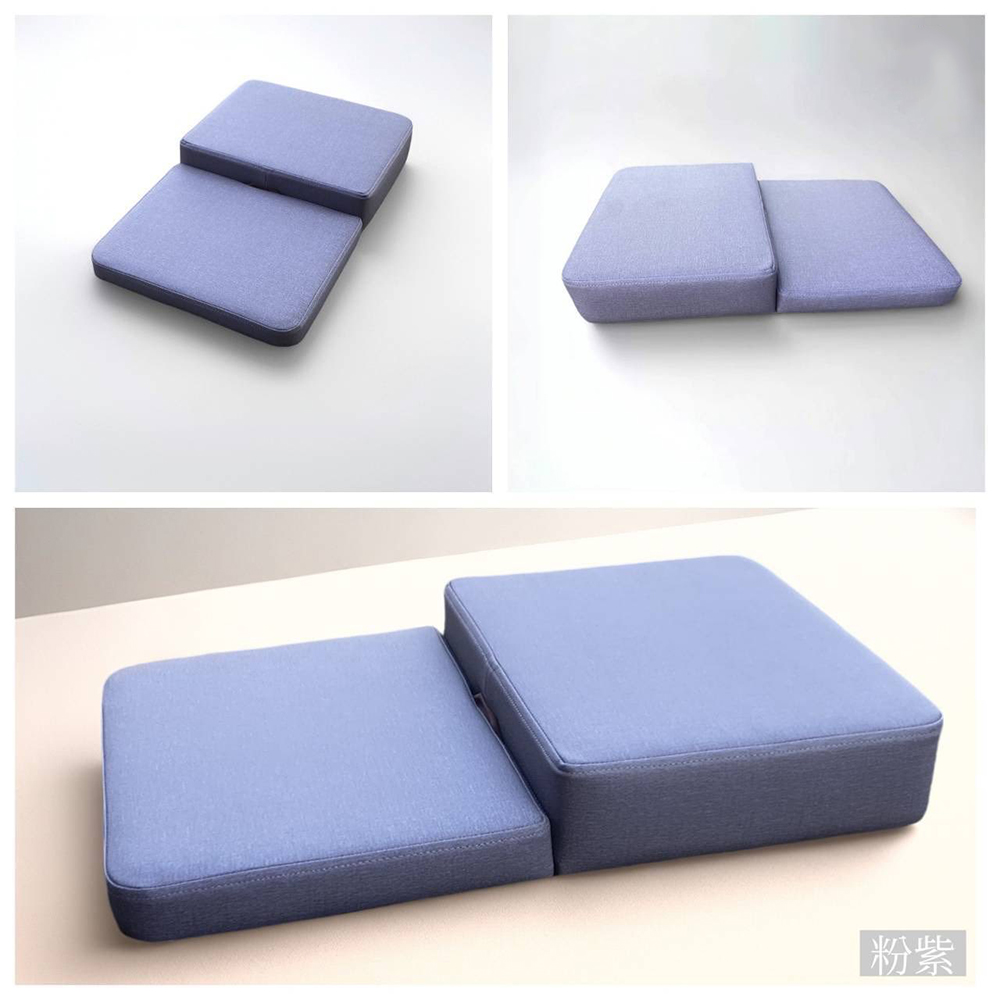 DOLEE 超細纖維貓抓皮一體式折疊靜座墊(附提把) 台灣製【粉紫】