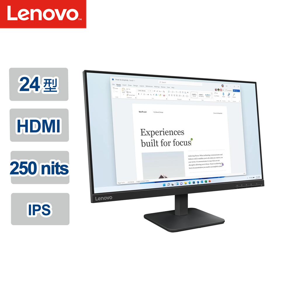 Lenovo Lenovo L24-4e-68C2KAC1TW 23.8吋顯示螢幕