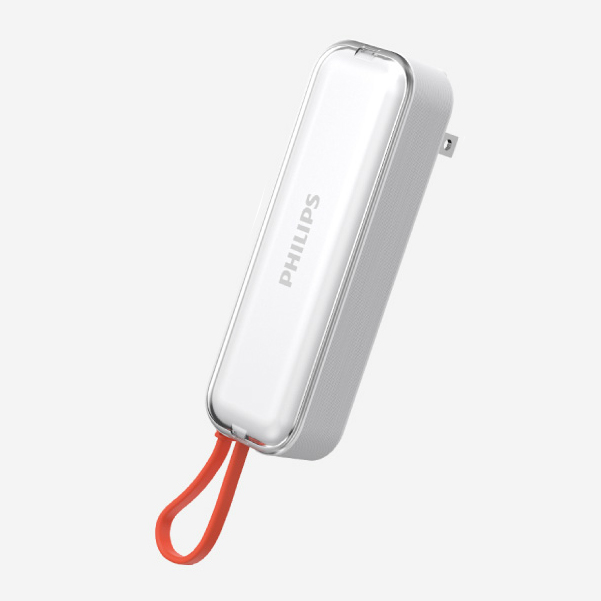 PHILIPS飛利浦 22.5W AC自帶Type-C線行動電源 DLP5201C/96 白色