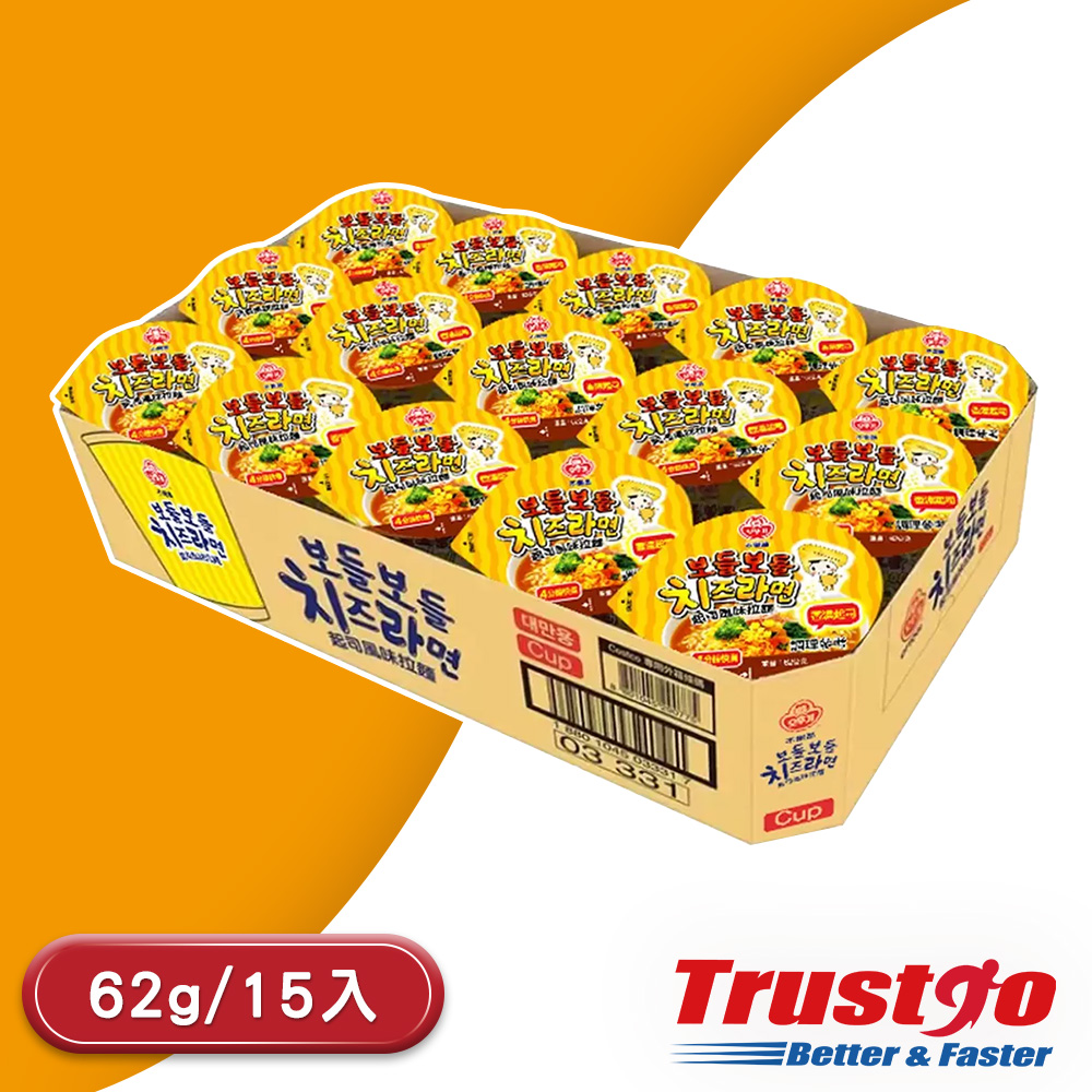 【美式賣場】不倒翁起司風味湯杯麵(62公克X15入)