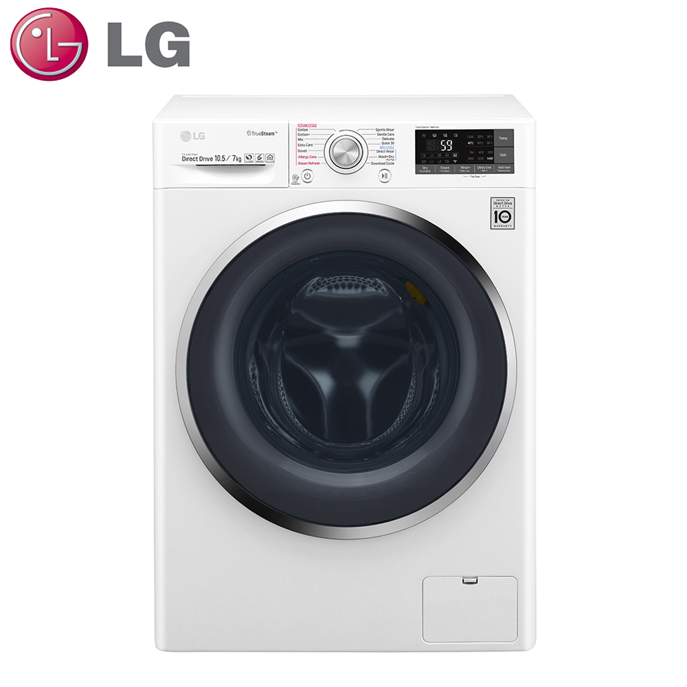 原廠好禮送★【LG樂金】10.5公斤變頻滾筒式洗衣機WD-S105DW