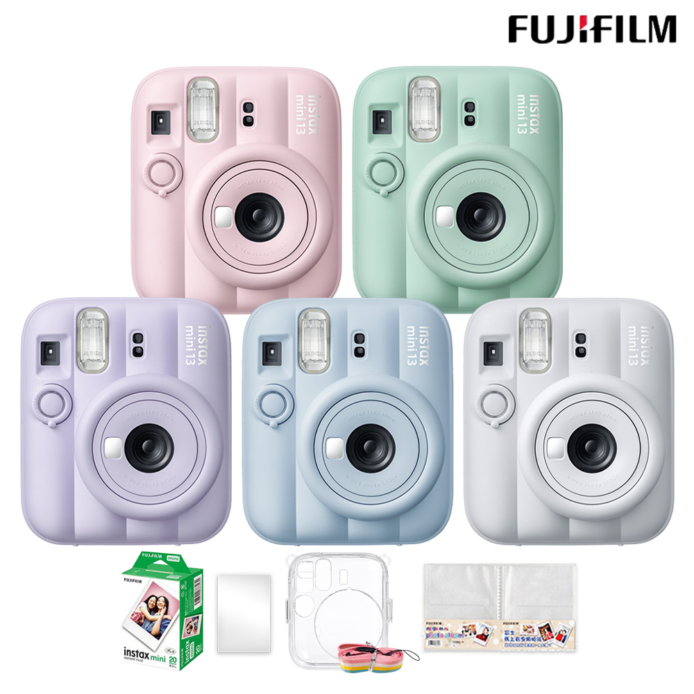 贈水晶殼20張底片組合 FUJIFILM 富士 instax mini 13 拍立得相機 公司貨 - 陶瓷白