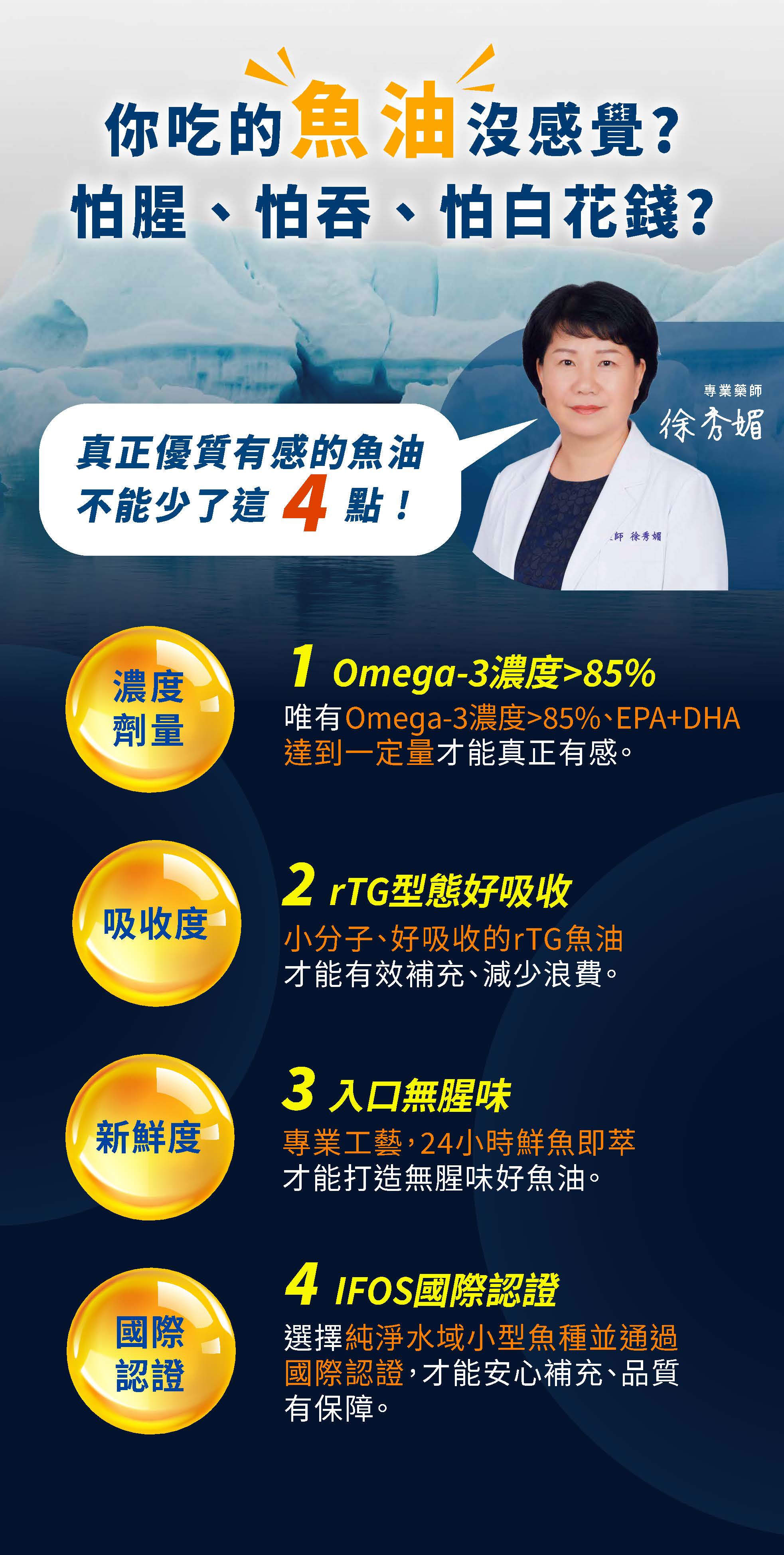 優質魚油挑選不只看濃度還要看吸收度與新鮮度等關鍵指標