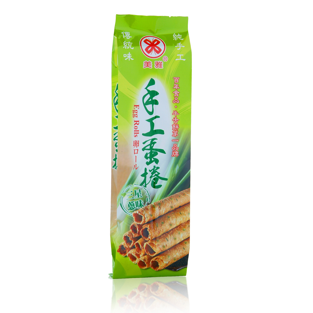 美雅宜蘭餅 手工蛋捲-蔥x2組(2枝/包、6包/組)