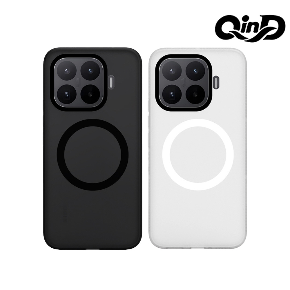 QinD Xiaomi 小米 17T Pro 5G 隱砂磁吸保護殼(輕砂白)