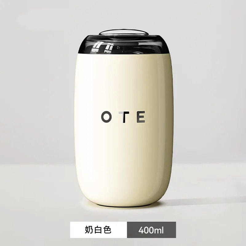 OTE歐堤 LQ 400ML Raincolor W9 316不銹鋼酒桶杯 保溫杯 隨行杯 奶白色