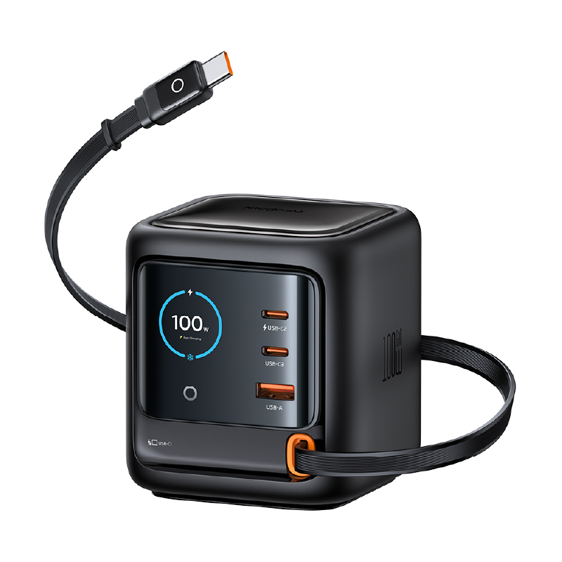 Mcdodo麥多多 CH139 LQ FreeGo系列桌面智慧螢幕顯示自帶線快充充電器GaN 100W A+C