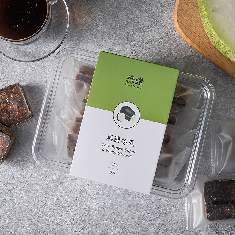 【糖鑽】大糖鑽系列正宗黑糖塊-黑糖冬瓜 3盒(8入/盒)
