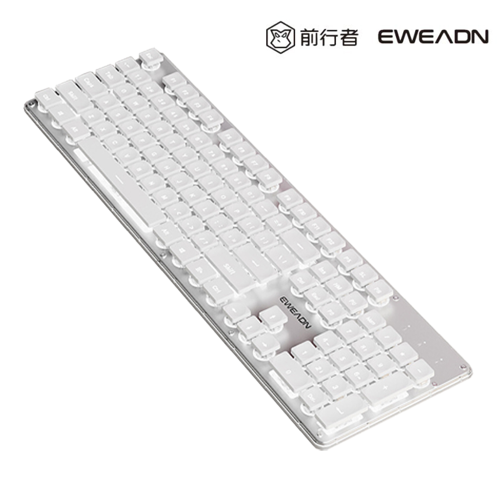 EWEADN 前行者 GX710S 有線鍵盤(水滴鍵帽)(白色/白光)