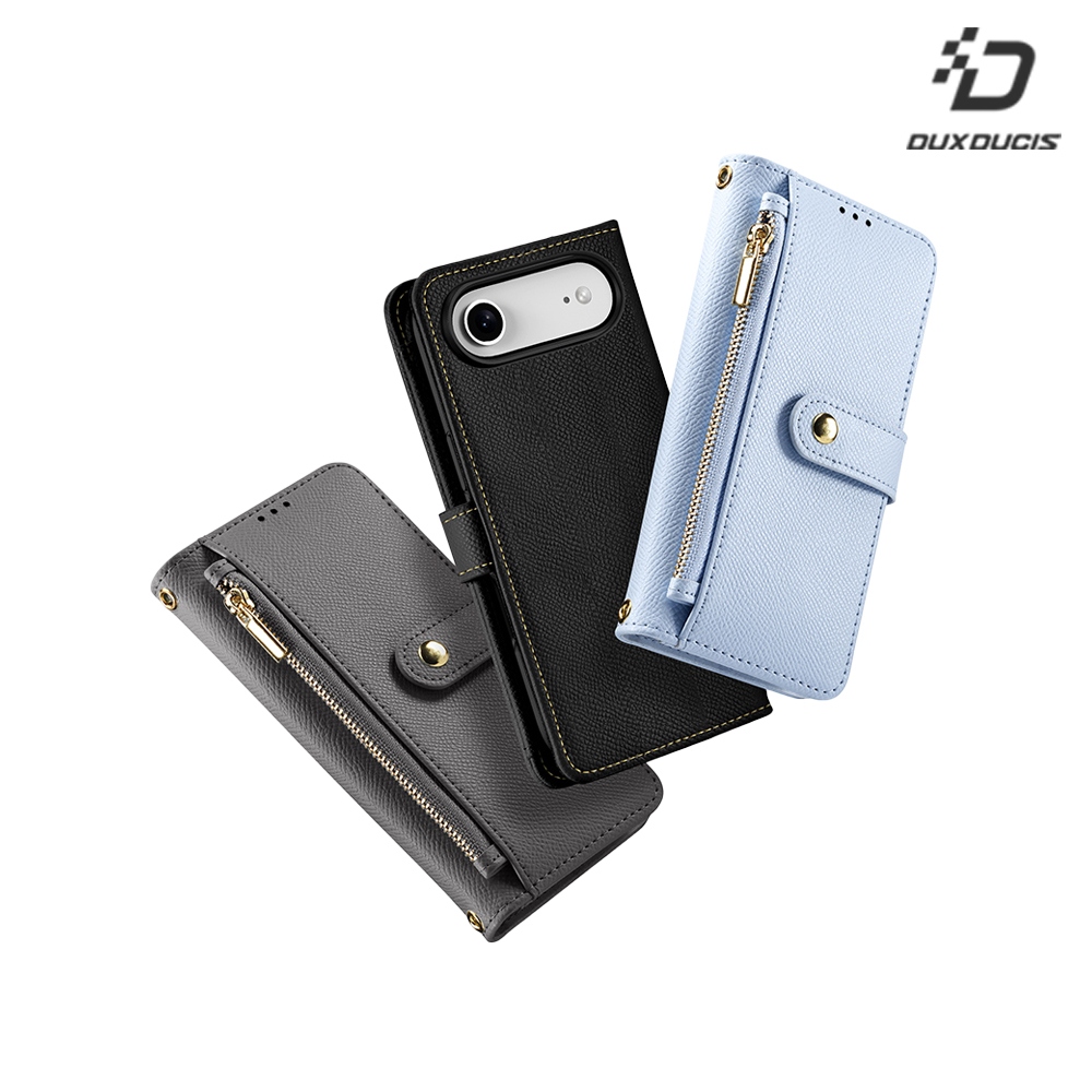 DUX DUCIS Apple 蘋果 iPhone 17 Air LAWA 二合一錢包保護套(黑色)