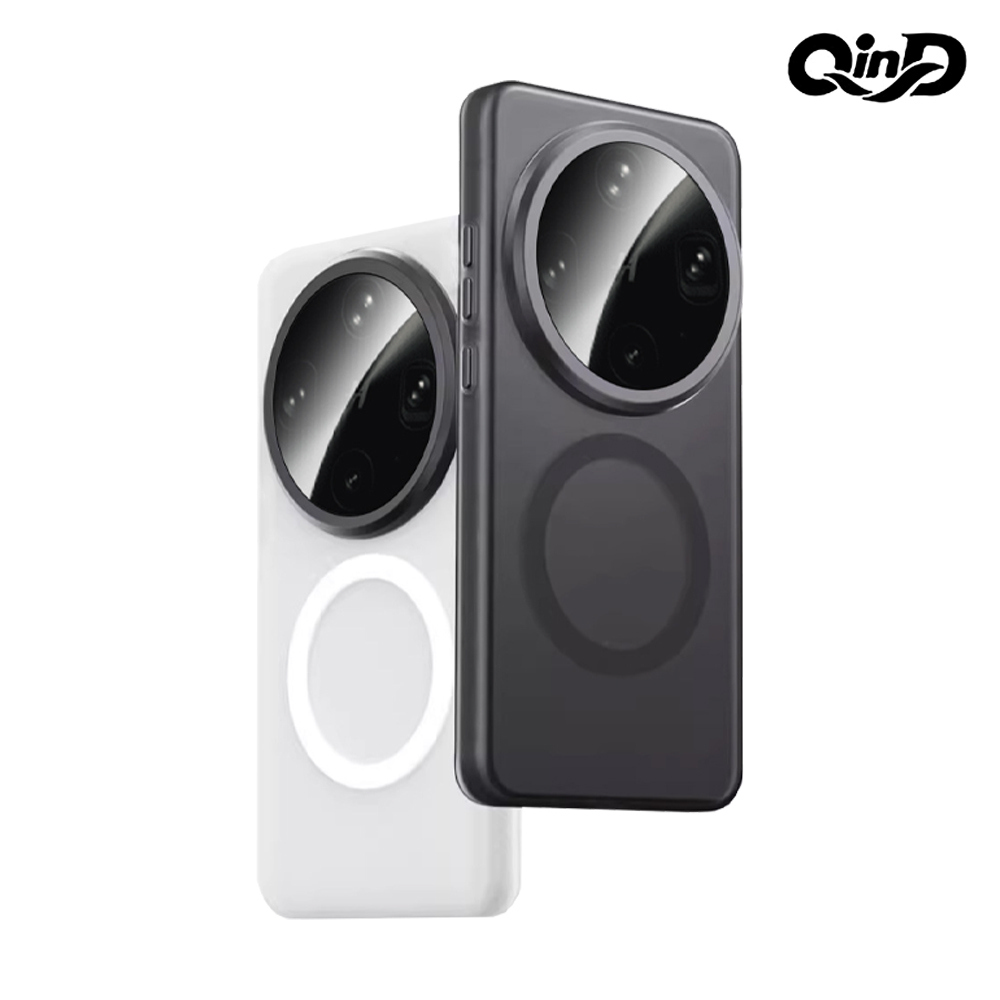 QinD OPPO Find X8 Ultra 5G 隱砂磁吸保護殼(輕砂白)