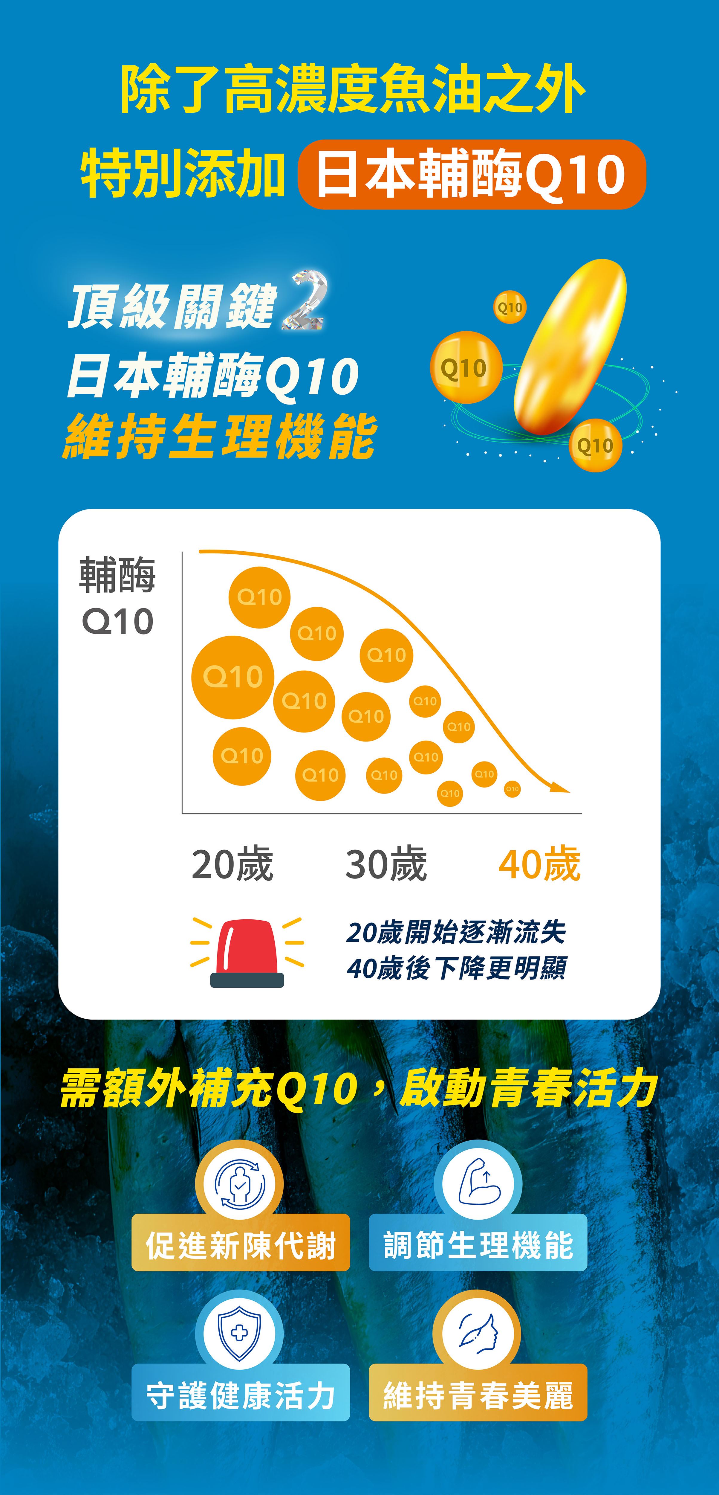 魚油推薦添加日本輔酶Q10促進新陳代謝