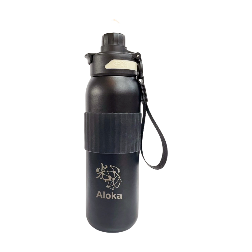 【Aloka】鈦動杯 運動保溫杯 600ml (黑)