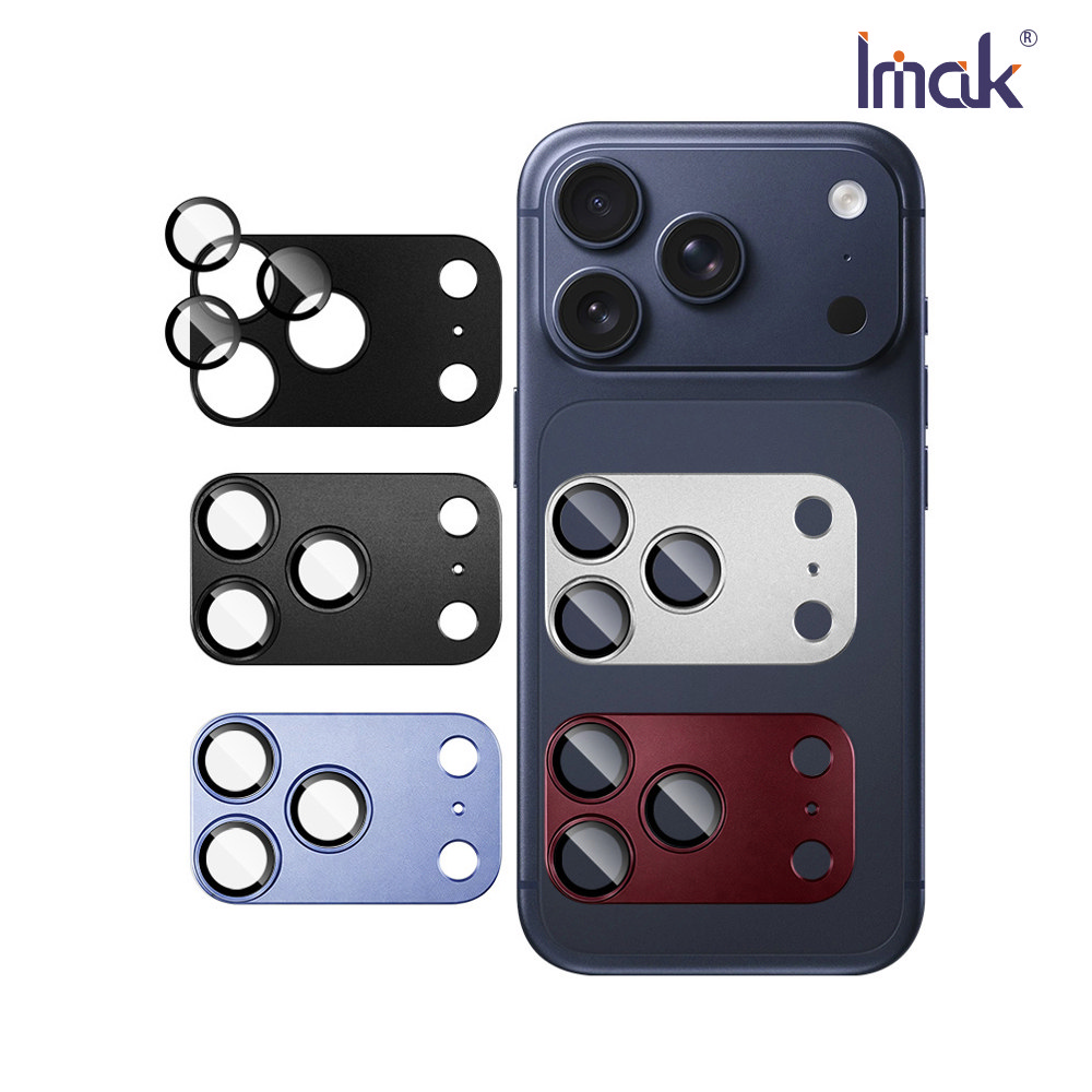 Imak 艾美克 Apple 蘋果 iPhone 18 Pro Max 金屬鎧甲鏡頭膜(藍色)