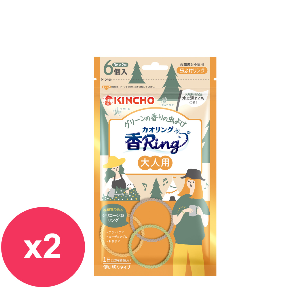 日本金鳥造型精油驅蚊蟲環-大人用六枚入*6包