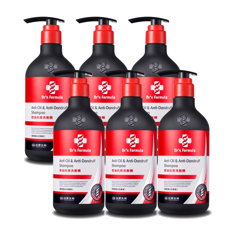 《台塑生醫》Dr‘s Formula控油抗屑洗髮精(升級版)三代580g*6入