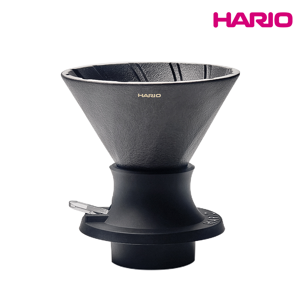 【HARIO】阿爾法凹肋陶瓷 Switch 浸漬式聰明濾杯-02黑