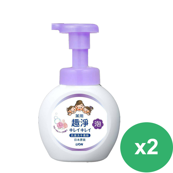 日本獅王趣淨洗手慕斯250ml-花香*2瓶