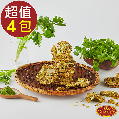 【超比食品】纖女系燕麥脆片-台式香菜100g X4包