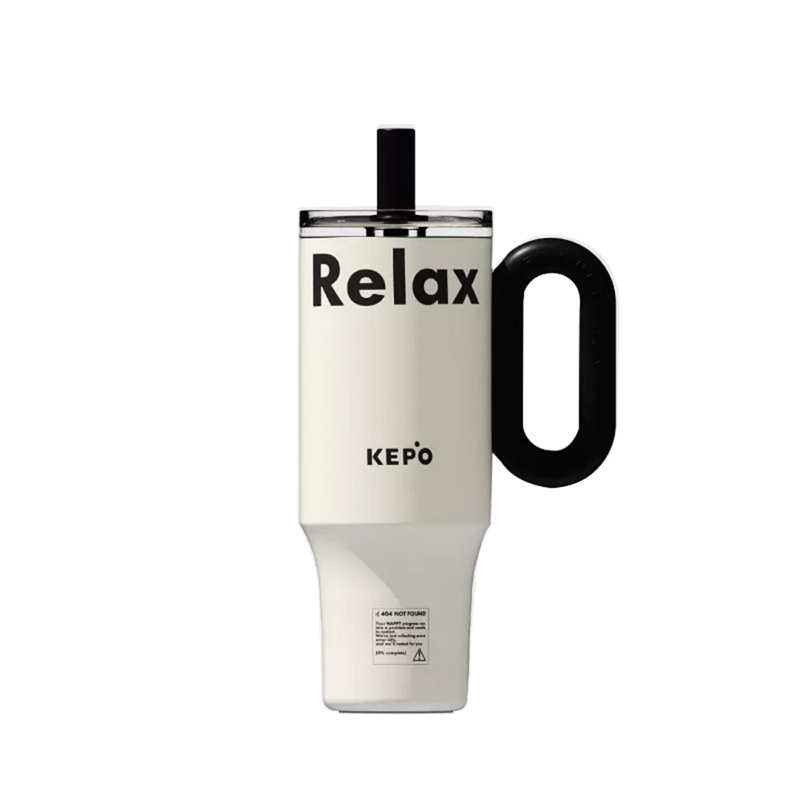 KEPO LQ 1200mL KC015 花園冰霸杯 吸管保溫杯 陶瓷款 放輕鬆