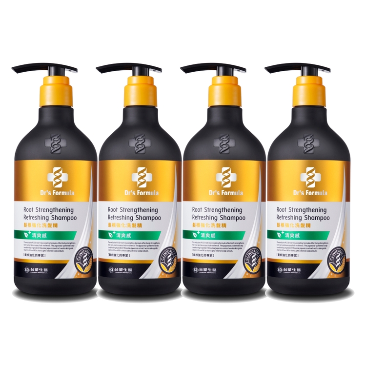 【中華VIP】《台塑生醫》Dr‘s Formula髮根強化洗髮精－清爽感(升級版)三代580g*4入