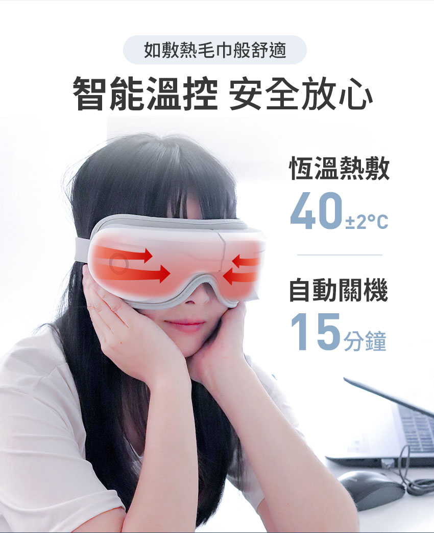 【3ZeBra】5C熱敷按摩眼罩｜至尊款 _ 恆溫熱敷40度、15分鐘自動關機